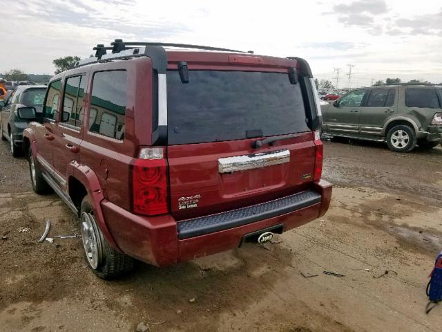 1J8HG58P77C552979 - 2007 JEEP COMMANDER მუქწითელი ფოტო 3