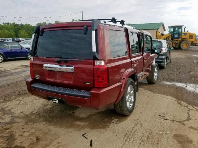 1J8HG58P77C552979 - 2007 JEEP COMMANDER მუქწითელი ფოტო 4