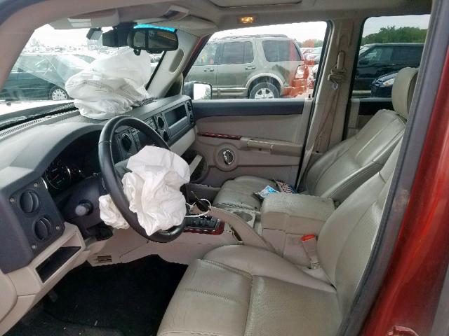 1J8HG58P77C552979 - 2007 JEEP COMMANDER მუქწითელი ფოტო 5
