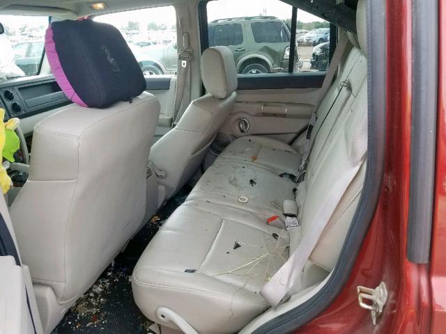 1J8HG58P77C552979 - 2007 JEEP COMMANDER მუქწითელი ფოტო 6