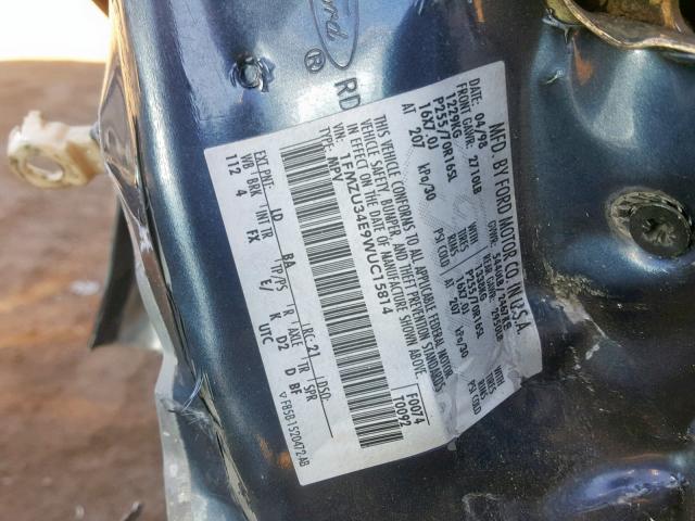 1FMZU34E9WUC15814 - 1998 FORD EXPLORER BLUE photo 10