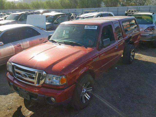 1FTLR4EE8APA73981 - 2010 FORD RANGER SUP BURGUNDY photo 2