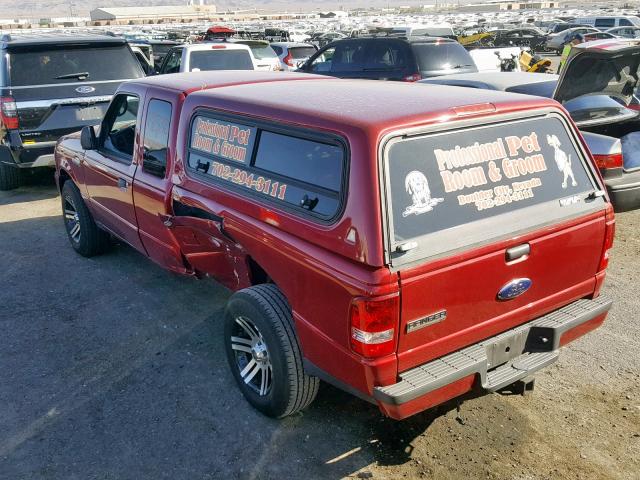 1FTLR4EE8APA73981 - 2010 FORD RANGER SUP BURGUNDY photo 3