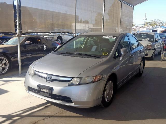 JHMFA36268S004876 - 2008 HONDA CIVIC HYBR SILVER photo 2