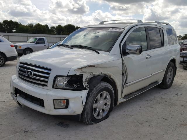 5N3AA08A16N804076 - 2006 INFINITI QX56 WHITE photo 2