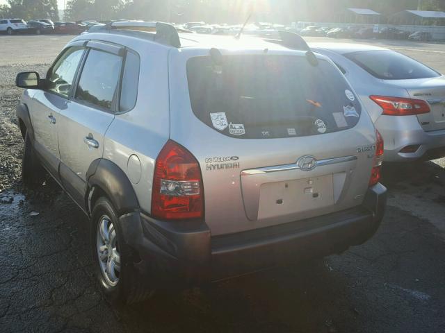 KM8JN72D27U483570 - 2007 HYUNDAI TUCSON SE SILVER photo 3