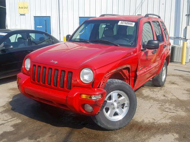 1J4GK58KX2W135928 - 2002 JEEP LIBERTY LI RED photo 2