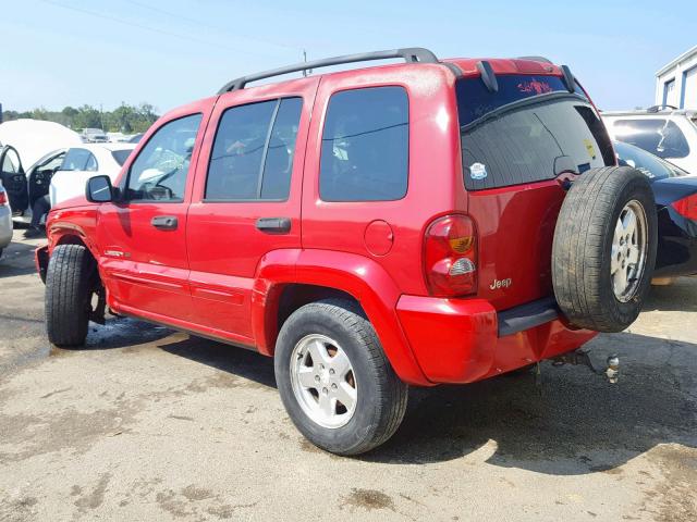 1J4GK58KX2W135928 - 2002 JEEP LIBERTY LI RED photo 3