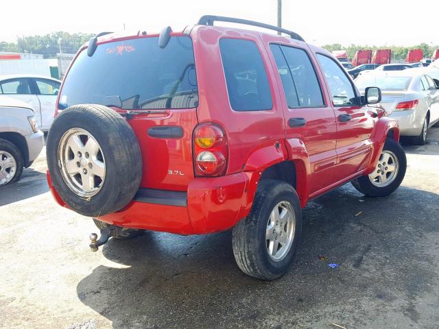 1J4GK58KX2W135928 - 2002 JEEP LIBERTY LI RED photo 4