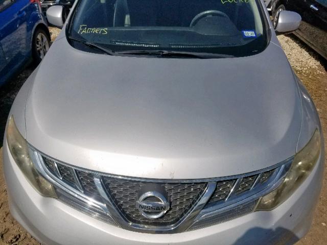 JN8AZ1MU0BW065464 - 2011 NISSAN MURANO S SILVER photo 7