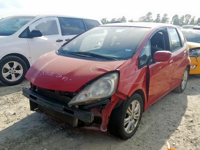 JHMGE8H43AC003236 - 2010 HONDA FIT SPORT RED photo 2