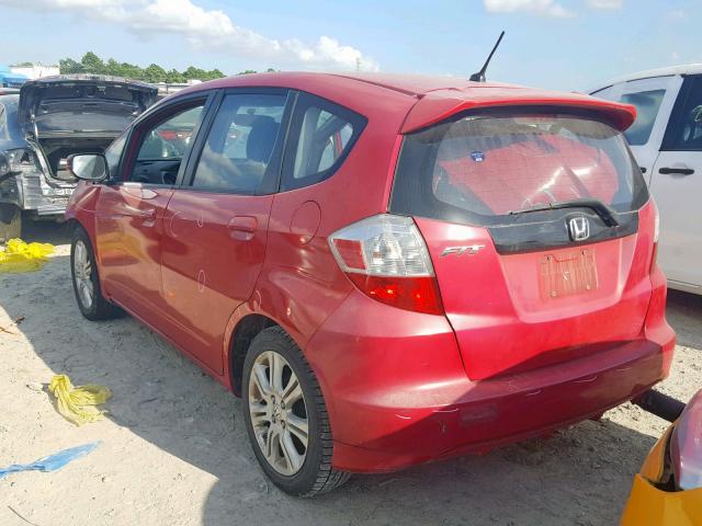 JHMGE8H43AC003236 - 2010 HONDA FIT SPORT RED photo 3