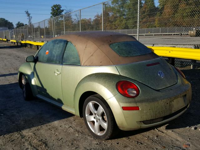 3VWSF31Y87M420395 - 2007 VOLKSWAGEN NEW BEETLE 绿色 照片 3