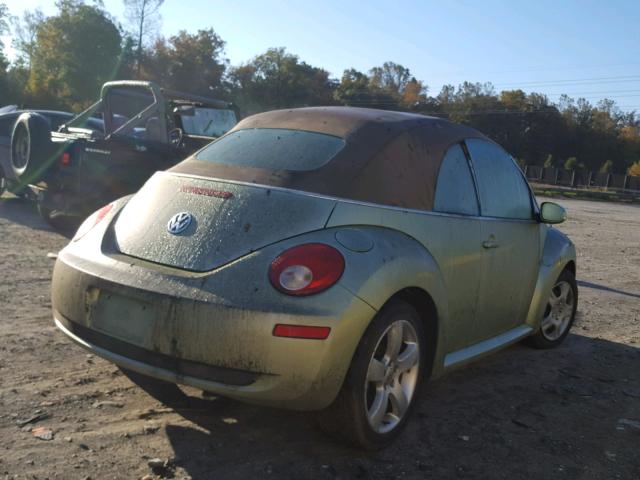 3VWSF31Y87M420395 - 2007 VOLKSWAGEN NEW BEETLE 绿色 照片 4