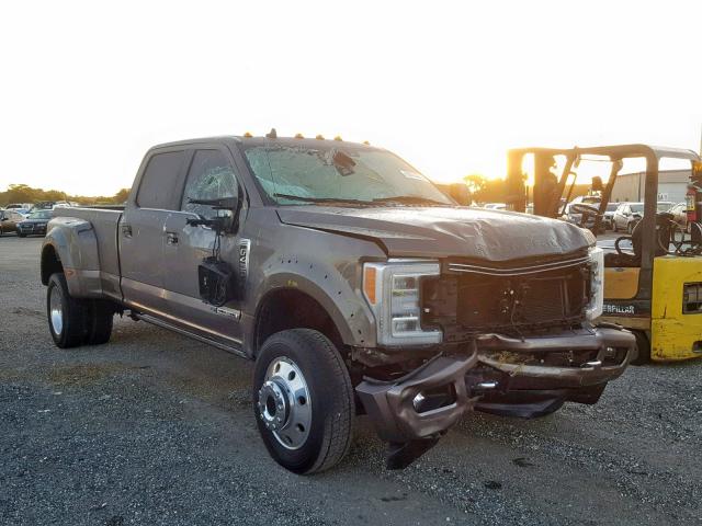 1FT8W4DTXKEC66354 - 2019 FORD F450 SUPER BROWN photo 1