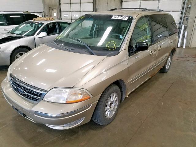 2FMDA5249YBB18047 - 2000 FORD WINDSTAR S GOLD photo 2