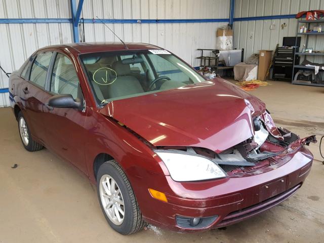 1FAHP34N57W239658 - 2007 FORD FOCUS ZX4 MAROON photo 1