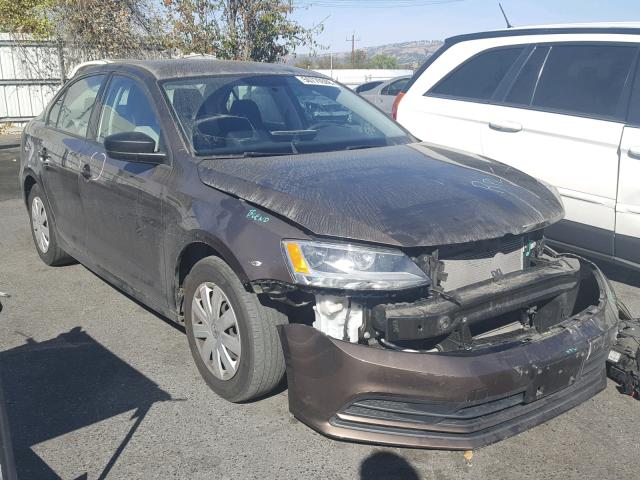 3VW1K7AJ0FM331212 - 2015 VOLKSWAGEN JETTA BASE 棕色 照片 1