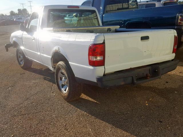 1FTYR10D17PA46357 - 2007 FORD RANGER WHITE photo 3