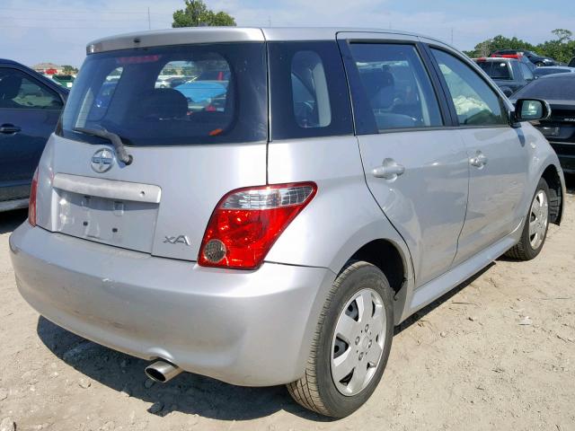 JTKKT624365002137 - 2006 TOYOTA SCION XA SILVER photo 4