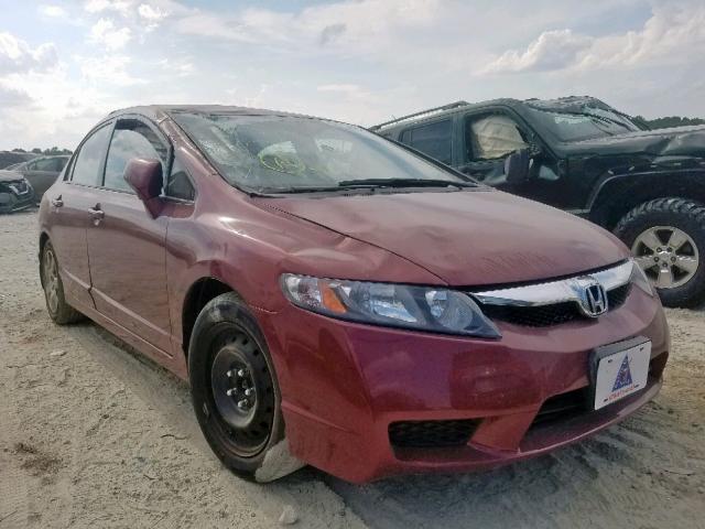 2HGFA1F50BH548855 - 2011 HONDA CIVIC LX RED photo 1