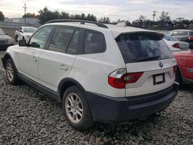 WBXPA73425WC47601 - 2005 BMW X3 2.5I WHITE photo 3