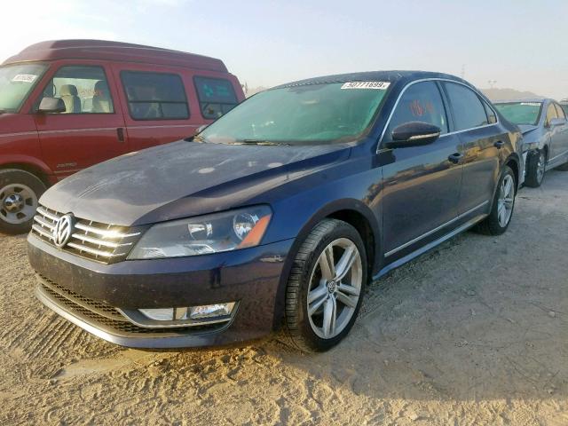 1VWBN7A37CC083809 - 2012 VOLKSWAGEN PASSAT SE BLUE photo 2