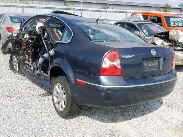 WVWPD63B14E061322 - 2004 VOLKSWAGEN PASSAT GLS BLUE photo 3