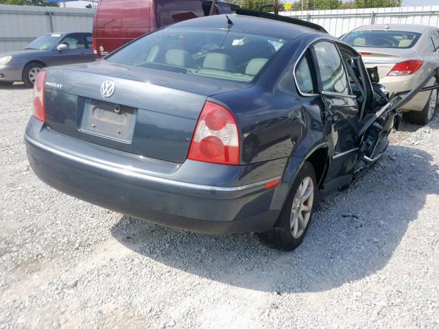 WVWPD63B14E061322 - 2004 VOLKSWAGEN PASSAT GLS BLUE photo 4