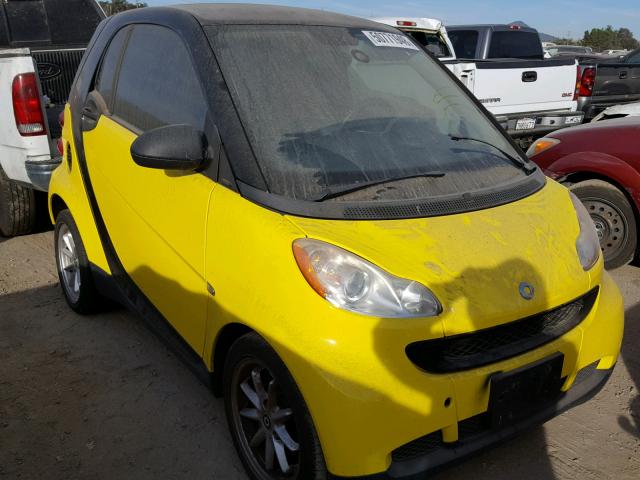 WMEEJ31X58K188886 - 2008 SMART FORTWO YELLOW photo 1