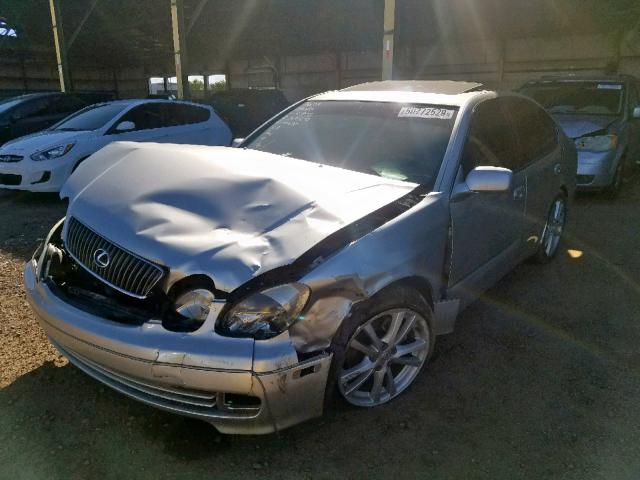 JT8BD69S850206189 - 2005 LEXUS GS 300 SILVER photo 2