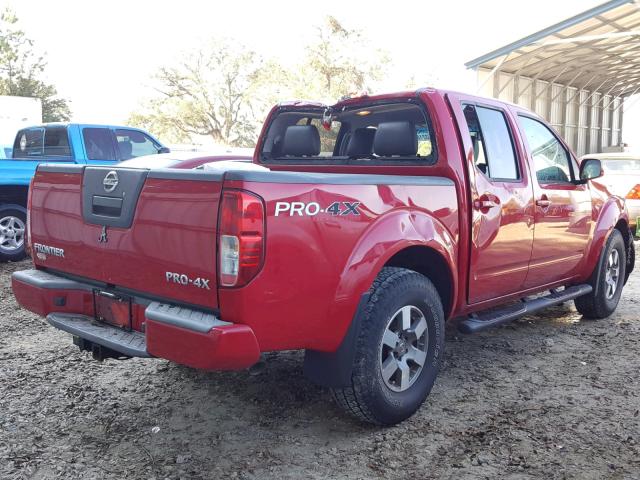 1N6AD0EV0AC418889 - 2010 NISSAN FRONTIER C RED photo 4