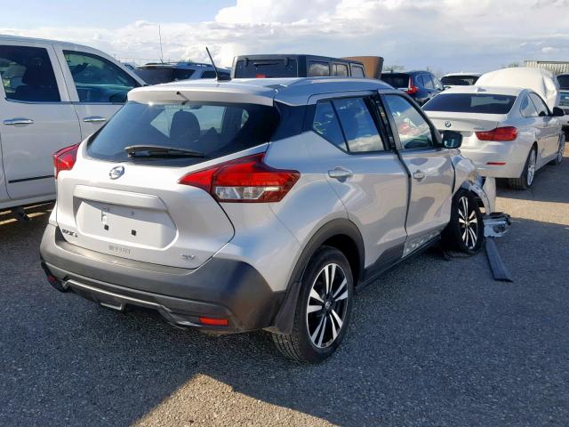 3N1CP5CU9JL508317 - 2018 NISSAN KICKS S SILVER photo 4