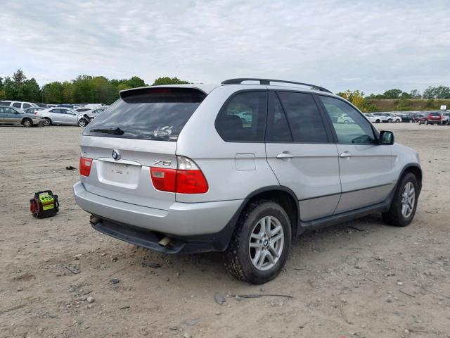 5UXFA13556LY31634 - 2006 BMW X5 3.0I SILVER photo 4