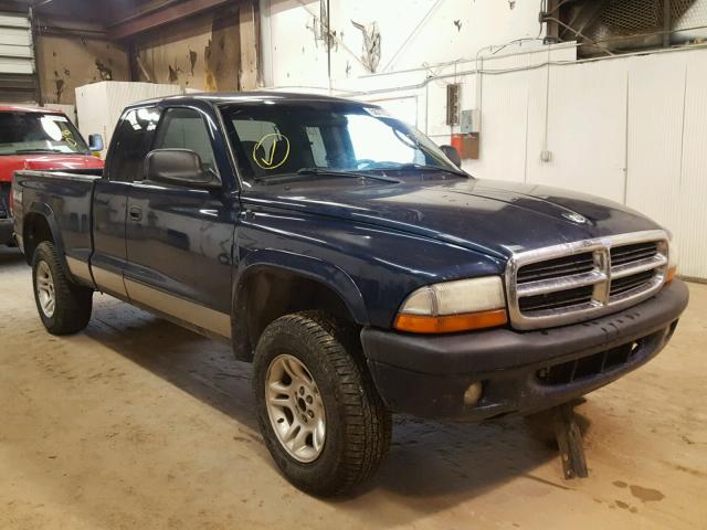 1D7HG32N44S522445 - 2004 DODGE DAKOTA SPO BLUE photo 1