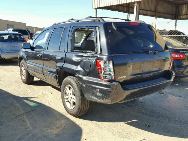 1J4GX48S54C212687 - 2004 JEEP GRAND CHER BLACK photo 3