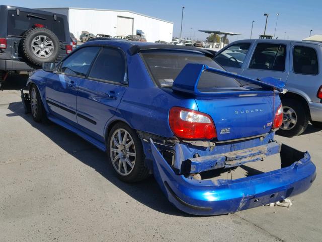 JF1GD70684L506296 - 2004 SUBARU IMPREZA WR BLUE photo 3