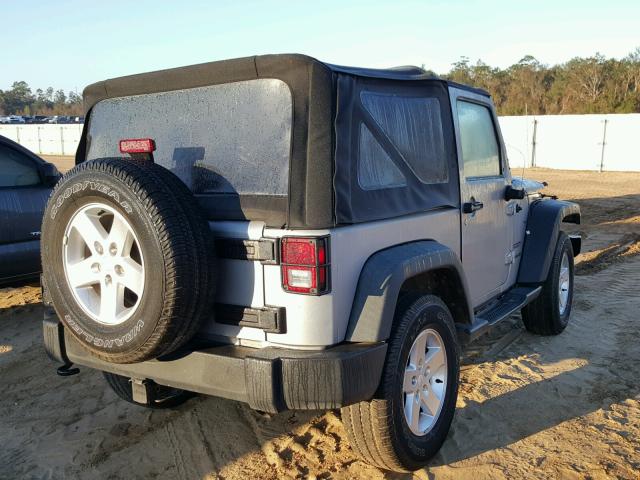 1C4AJWAG0EL247718 - 2014 JEEP WRANGLER S SILVER photo 4