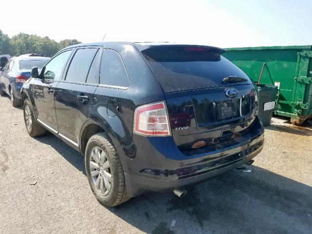 2FMDK48CX8BA20960 - 2008 FORD EDGE SEL BLACK photo 3