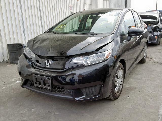 JHMGK5H52HS022957 - 2017 HONDA FIT LX BLACK photo 2