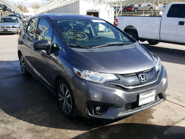 3HGGK5H86FM786121 - 2015 HONDA FIT EX GRAY photo 1