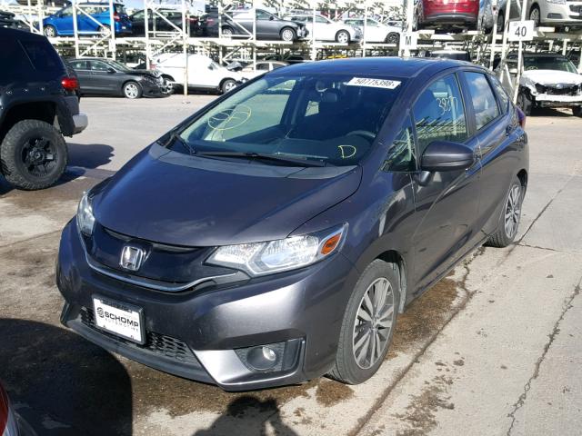 3HGGK5H86FM786121 - 2015 HONDA FIT EX GRAY photo 2