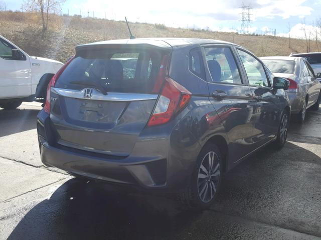 3HGGK5H86FM786121 - 2015 HONDA FIT EX GRAY photo 4