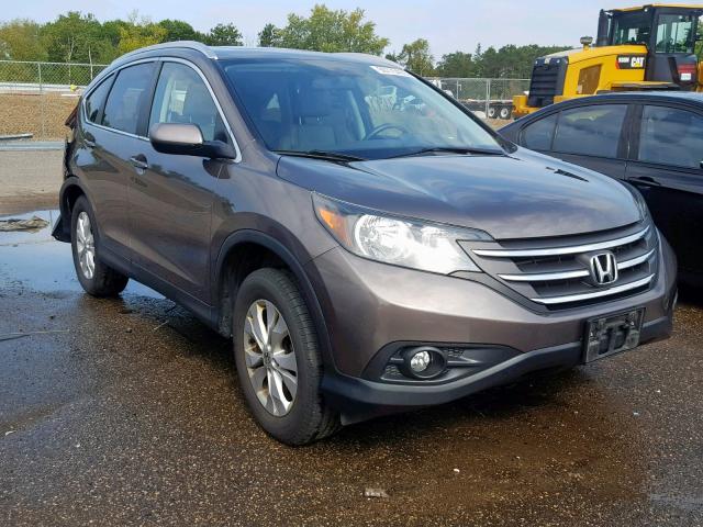 2HKRM4H74EH657558 - 2014 HONDA CR-V EXL GRAY photo 1