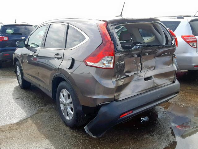 2HKRM4H74EH657558 - 2014 HONDA CR-V EXL GRAY photo 3