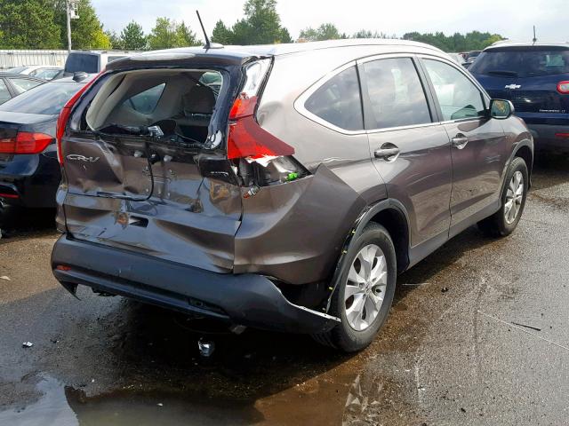 2HKRM4H74EH657558 - 2014 HONDA CR-V EXL GRAY photo 4