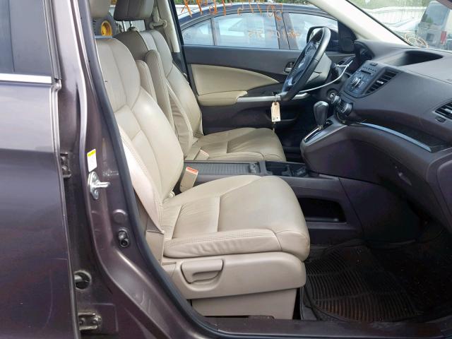 2HKRM4H74EH657558 - 2014 HONDA CR-V EXL GRAY photo 5