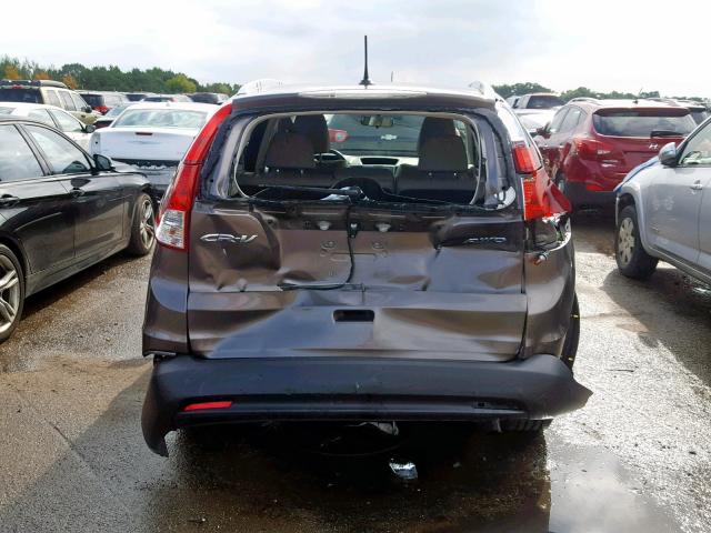 2HKRM4H74EH657558 - 2014 HONDA CR-V EXL GRAY photo 9