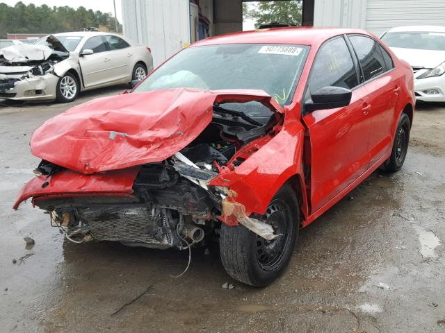 3VW2K7AJXCM403159 - 2012 VOLKSWAGEN JETTA BASE Կարմիր լուսանկար 2