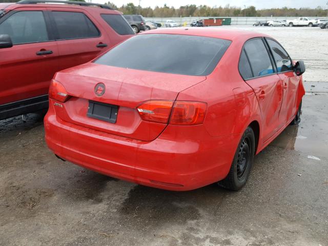3VW2K7AJXCM403159 - 2012 VOLKSWAGEN JETTA BASE Կարմիր լուսանկար 4